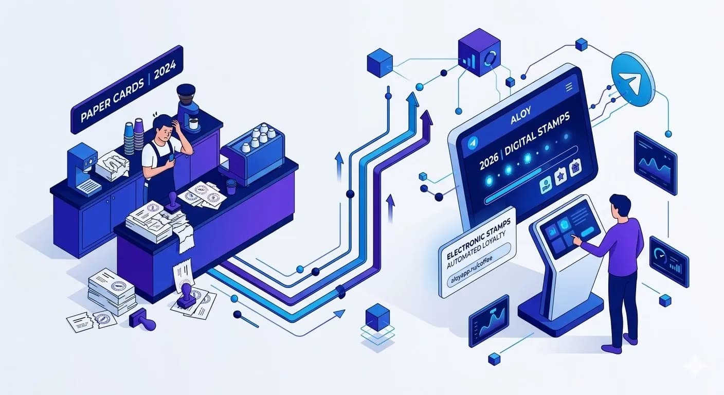 Как кофейне выжить в 2026: Электронные штампики vs Карты
